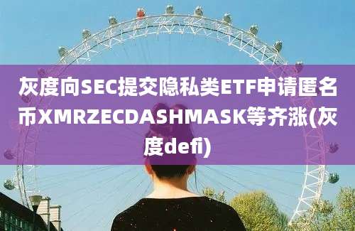 灰度向SEC提交隐私类ETF申请匿名币XMRZECDASHMASK等齐涨(灰度defi)