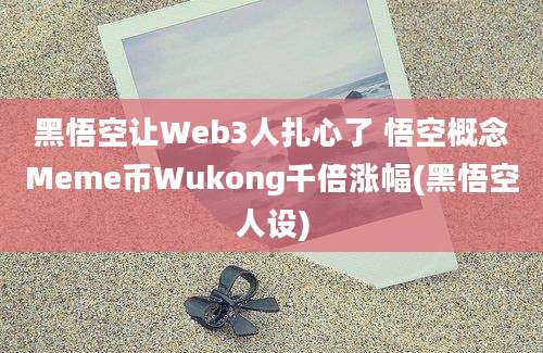 黑悟空让Web3人扎心了 悟空概念Meme币Wukong千倍涨幅(黑悟空人设)