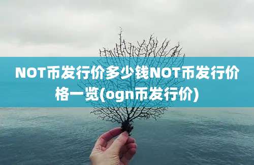 NOT币发行价多少钱NOT币发行价格一览(ogn币发行价)