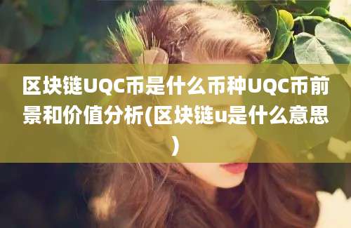 区块链UQC币是什么币种UQC币前景和价值分析(区块链u是什么意思)