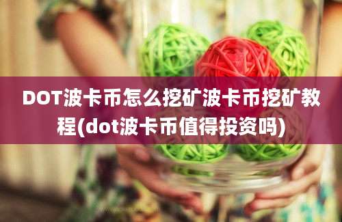 DOT波卡币怎么挖矿波卡币挖矿教程(dot波卡币值得投资吗)