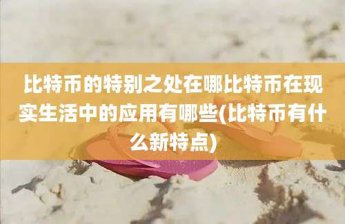 比特币的特别之处在哪比特币在现实生活中的应用有哪些(比特币有什么新特点)