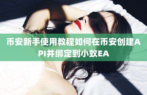 币安新手使用教程如何在币安创建API并绑定到小蚁EA