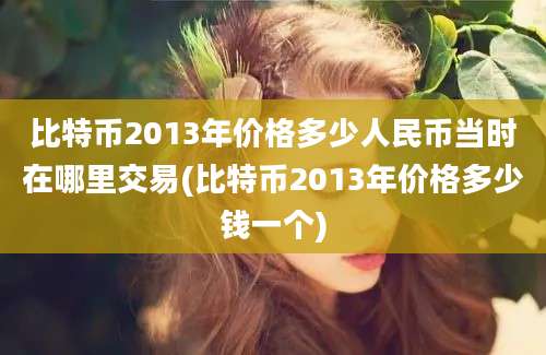 比特币2013年价格多少人民币当时在哪里交易(比特币2013年价格多少钱一个)