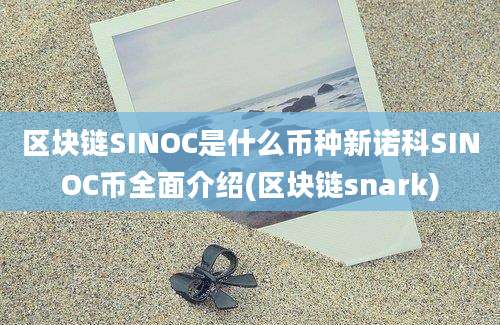 区块链SINOC是什么币种新诺科SINOC币全面介绍(区块链snark)