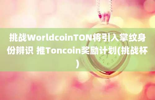 挑战WorldcoinTON将引入掌纹身份辨识 推Toncoin奖励计划(挑战杯)