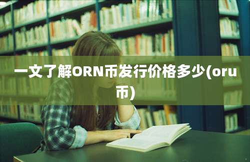 一文了解ORN币发行价格多少(oru币)