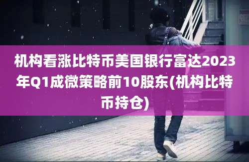 机构看涨比特币美国银行富达2023年Q1成微策略前10股东(机构比特币持仓)