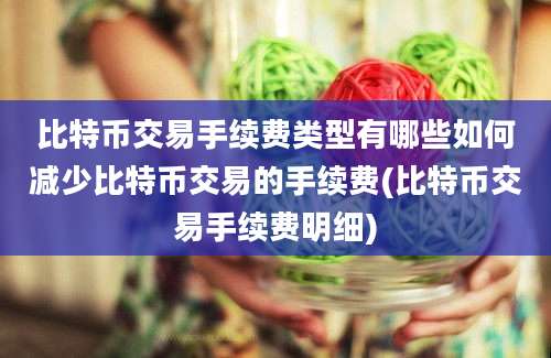 比特币交易手续费类型有哪些如何减少比特币交易的手续费(比特币交易手续费明细)