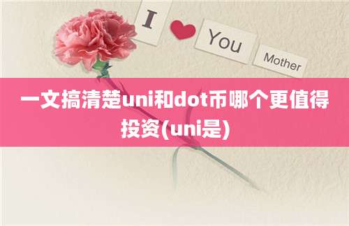 一文搞清楚uni和dot币哪个更值得投资(uni是)