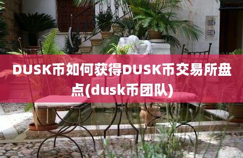 DUSK币如何获得DUSK币交易所盘点(dusk币团队)