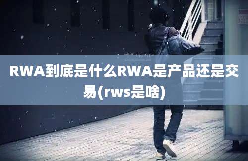 RWA到底是什么RWA是产品还是交易(rws是啥)