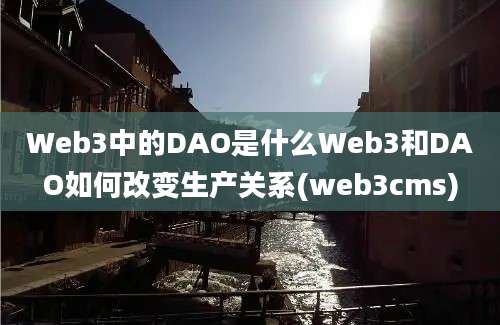 Web3中的DAO是什么Web3和DAO如何改变生产关系(web3cms)