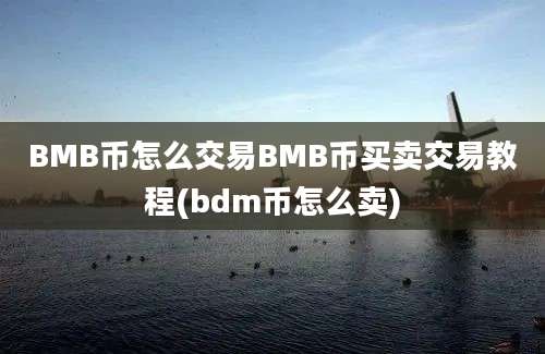 BMB币怎么交易BMB币买卖交易教程(bdm币怎么卖)