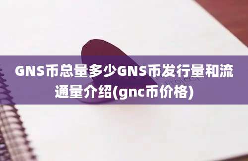 GNS币总量多少GNS币发行量和流通量介绍(gnc币价格)