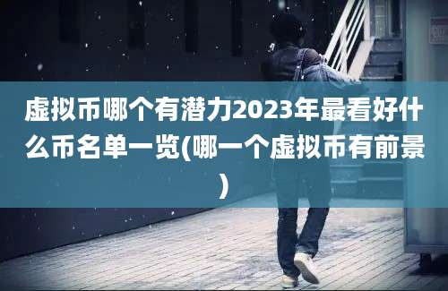 虚拟币哪个有潜力2023年最看好什么币名单一览(哪一个虚拟币有前景)