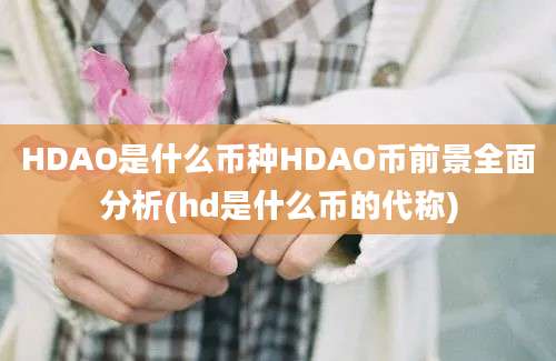 HDAO是什么币种HDAO币前景全面分析(hd是什么币的代称)