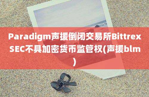 Paradigm声援倒闭交易所BittrexSEC不具加密货币监管权(声援blm)