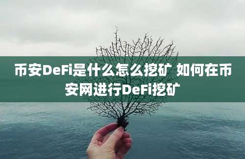 币安DeFi是什么怎么挖矿 如何在币安网进行DeFi挖矿