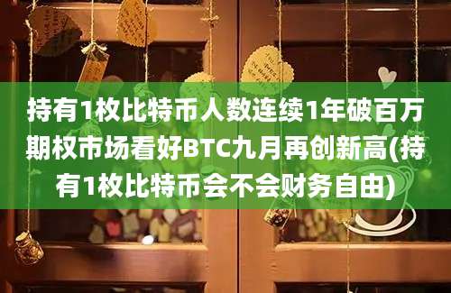 持有1枚比特币人数连续1年破百万期权市场看好BTC九月再创新高(持有1枚比特币会不会财务自由)