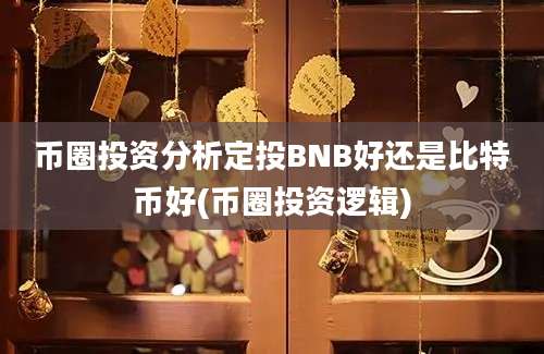 币圈投资分析定投BNB好还是比特币好(币圈投资逻辑)