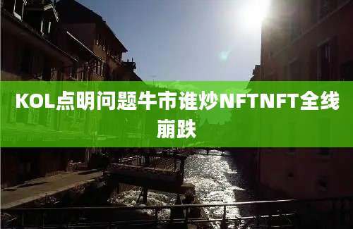 KOL点明问题牛市谁炒NFTNFT全线崩跌