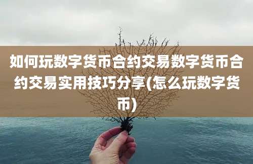 如何玩数字货币合约交易数字货币合约交易实用技巧分享(怎么玩数字货币)