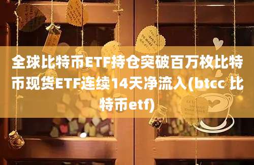 全球比特币ETF持仓突破百万枚比特币现货ETF连续14天净流入(btcc 比特币etf)