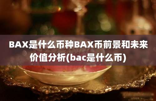 BAX是什么币种BAX币前景和未来价值分析(bac是什么币)