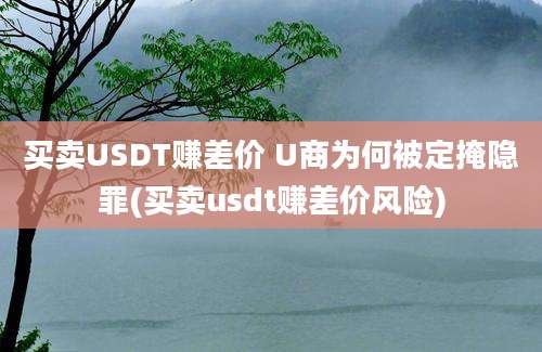 买卖USDT赚差价 U商为何被定掩隐罪(买卖usdt赚差价风险)