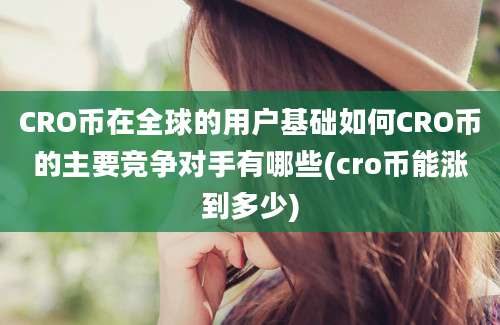 CRO币在全球的用户基础如何CRO币的主要竞争对手有哪些(cro币能涨到多少)