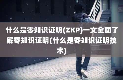 什么是零知识证明(ZKP)一文全面了解零知识证明(什么是零知识证明技术)