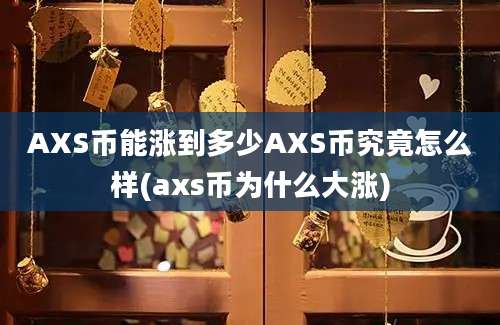 AXS币能涨到多少AXS币究竟怎么样(axs币为什么大涨)