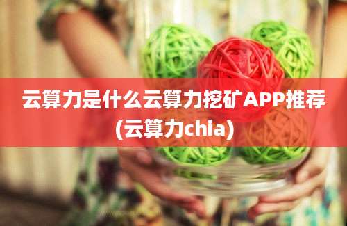 云算力是什么云算力挖矿APP推荐(云算力chia)