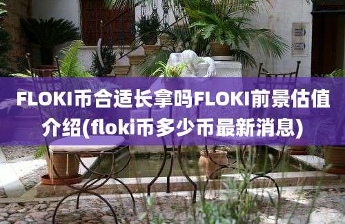 FLOKI币合适长拿吗FLOKI前景估值介绍(floki币多少币最新消息)