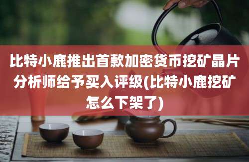 比特小鹿推出首款加密货币挖矿晶片分析师给予买入评级(比特小鹿挖矿怎么下架了)