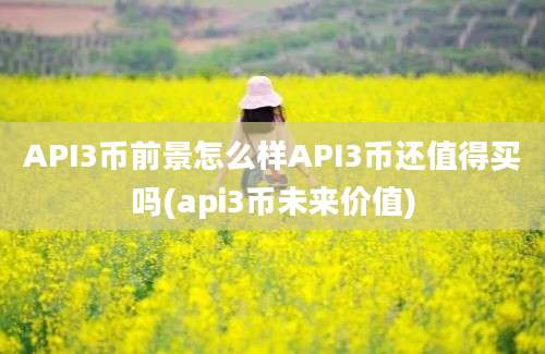 API3币前景怎么样API3币还值得买吗(api3币未来价值)