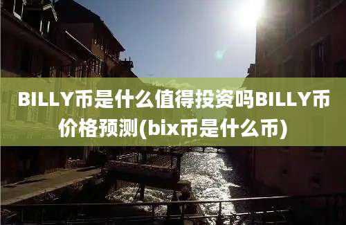 BILLY币是什么值得投资吗BILLY币价格预测(bix币是什么币)