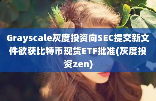 Grayscale灰度投资向SEC提交新文件欲获比特币现货ETF批准(灰度投资zen)