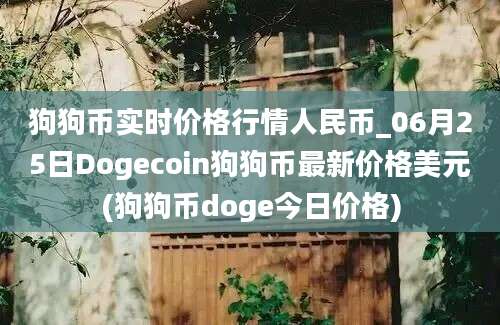 狗狗币实时价格行情人民币_06月25日Dogecoin狗狗币最新价格美元(狗狗币doge今日价格)