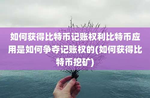 如何获得比特币记账权利比特币应用是如何争夺记账权的(如何获得比特币挖矿)