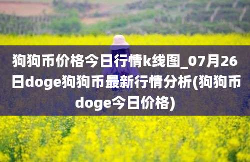 狗狗币价格今日行情k线图_07月26日doge狗狗币最新行情分析(狗狗币doge今日价格)