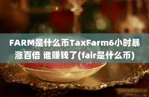 FARM是什么币TaxFarm6小时暴涨百倍 谁赚钱了(fair是什么币)