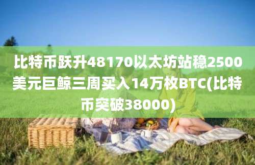 比特币跃升48170以太坊站稳2500美元巨鲸三周买入14万枚BTC(比特币突破38000)