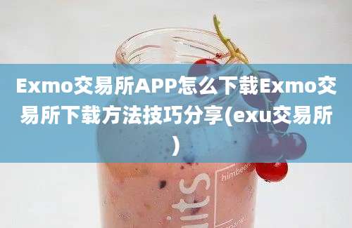 Exmo交易所APP怎么下载Exmo交易所下载方法技巧分享(exu交易所)