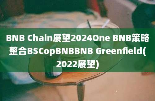 BNB Chain展望2024One BNB策略整合BSCopBNBBNB Greenfield(2022展望)