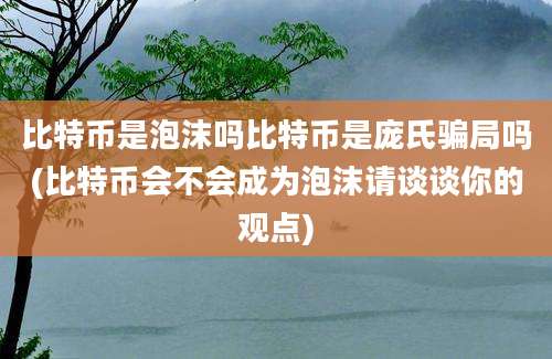 比特币是泡沫吗比特币是庞氏骗局吗(比特币会不会成为泡沫请谈谈你的观点)