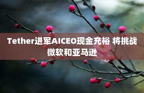 Tether进军AICEO现金充裕 将挑战微软和亚马逊