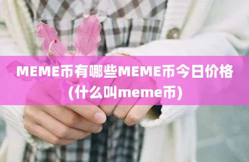 MEME币有哪些MEME币今日价格(什么叫meme币)