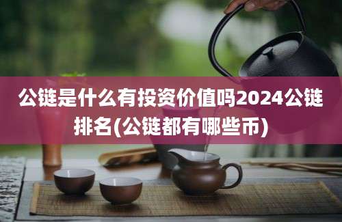 公链是什么有投资价值吗2024公链排名(公链都有哪些币)